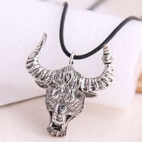 Fashion Retro Bull Head Trend Men's Domineering Retro Exaggerated Necklace Wholesale Nihaojewelry main image 1