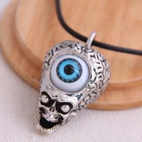 Fashion Retro Trend Men's Domineering Retro Skull Demon Eye Exaggerated Necklace Wholesale Nihaojewelry sku image 1