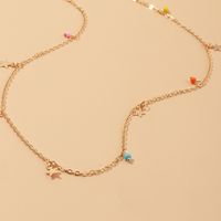 Fashion Jewelry Wholesale Women&#39;s Waist Chain Color Rice Beads Body Chain Female Holiday Wind Star Pendant Waist Chain main image 4