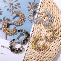 Meniscus Diamond Earrings Nihaojewelry Wholesale Fashion Earrings Catwalk Jewelry Exaggerated Earrings main image 6