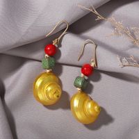Nihaojewelry Wholesale Conch Stone Beads Earrings Fashion Holiday Style Earrings main image 4