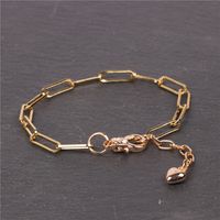 Fashion Color-protected Electroplated Hip Hop Style Cross Chain Love Bracelet Nihaojewelry Wholesale main image 5