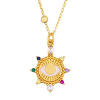 Fashion Round Diamond Pendant Necklace Yiwu Nihaojewelry Wholesale Devil&#39;s Eye Necklace main image 3