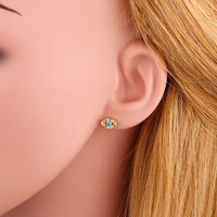 Earrings2021 أقراط مجوهرات شعبية جديدة مسمار الزركون الأصلي مرصع بالعين Ert35 main image 6