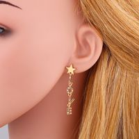 Earings Fashion Love Earrings Letters Nihaojewelry Wholesale Diamond Earrings Simple Earrings main image 4