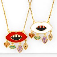 Fashion Jewelry Hip Hop Lips Pendant Necklace Yiwu Nihaojewelry Wholesale Necklace main image 1
