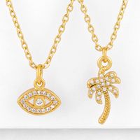 New Accessories Yiwu Nihaojewelry Coconut Tree Pendant Necklace Korean Small Necklace Fine Jewelry Wholesale main image 1