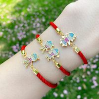 Korean Bracelet Yiwu Nihaojewelry New Accessories Red Rope Bracelet Cartoon Boy Girl Diamond Couple Bracelet main image 1