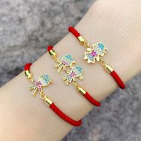 Korean Bracelet Yiwu Nihaojewelry New Accessories Red Rope Bracelet Cartoon Boy Girl Diamond Couple Bracelet main image 6