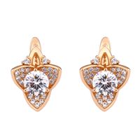 New Accessories Nihaojewelry Wholesale Retro French Light Luxury Flower Earrings Female Diamond Earrings Short Earrings main image 5
