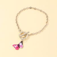 Fashion Jewelry Nihaojewelry Wholesale Butterfly Bracelet Temperament Wild Thick Chain Butterfly Girlfriends Bracelet sku image 4