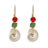Nihaojewelry Wholesale Conch Stone Beads Earrings Fashion Holiday Style Earrings sku image 1