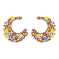 Meniscus Diamond Earrings Nihaojewelry Wholesale Fashion Earrings Catwalk Jewelry Exaggerated Earrings sku image 3