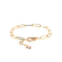Fashion Color-protected Electroplated Hip Hop Style Cross Chain Love Bracelet Nihaojewelry Wholesale sku image 1