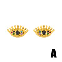 Earrings2021 أقراط مجوهرات شعبية جديدة مسمار الزركون الأصلي مرصع بالعين Ert35 sku image 1