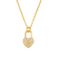 Moda Conjunto De Diamantes Cabeza De Buey Collar Yiwu Nihaojewelry Venta Al Por Mayor Amor Colgante Cadena De Clavícula sku image 2