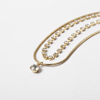 Fashion Jewelry Wholesale Simple Double Claw Chain Diamond Beach Feet Zircon Tassel Pendant Anklet main image 5