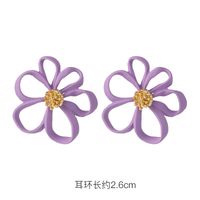 Fashion 925 Silver Needle Earrings Yiwu Nihaojewelry Wholesale New Purple Simple Earrings Korean Flower Earrings sku image 19