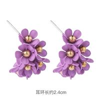 Fashion 925 Silver Needle Earrings Yiwu Nihaojewelry Wholesale New Purple Simple Earrings Korean Flower Earrings sku image 29