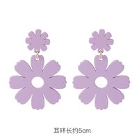 Fashion 925 Silver Needle Earrings Yiwu Nihaojewelry Wholesale New Purple Simple Earrings Korean Flower Earrings sku image 22