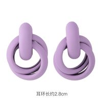 Fashion 925 Silver Needle Earrings Yiwu Nihaojewelry Wholesale New Purple Simple Earrings Korean Flower Earrings sku image 25
