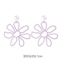Fashion 925 Silver Needle Earrings Yiwu Nihaojewelry Wholesale New Purple Simple Earrings Korean Flower Earrings sku image 16