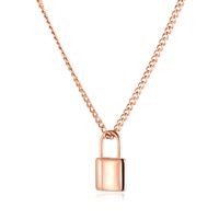 New Retro Long Paragraph Wild Lock Pendant Necklace Geometric Creative Clavicle Chain Nihaojewelry Wholesale main image 4