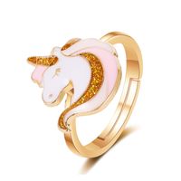 New Cartoon Jewelry Cute Unicorn Necklace Wholesale sku image 3