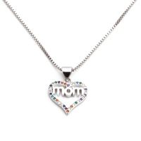 Koreanische Version Von Mikro Eingesetztem Zirkon Mom Anhänger Halskette Muttertag Geschenk Halskette Necklace main image 3
