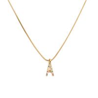 Neue Heiß Verkaufte Mikro Eingelegte Zirkonium Halskette Englische Buchstaben Halskette Necklace main image 1