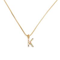Neue Heiß Verkaufte Mikro Eingelegte Zirkonium Halskette Englische Buchstaben Halskette Necklace main image 6