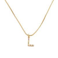 Neue Heiß Verkaufte Mikro Eingelegte Zirkonium Halskette Englische Buchstaben Halskette Necklace main image 5