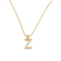 Neue Heiß Verkaufte Mikro Eingelegte Zirkonium Halskette Englische Buchstaben Halskette Necklace main image 3