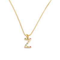 Nouvelle Arrivée Vente Chaude Micro Incrusté Zircon Couleur Zirconium Collier Anglais Lettre Collier Collier main image 3