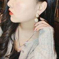 S925 Silver Post Korean New Lady Round Baroque Sterling Silver Pearl Earrings Nihaojewelry Wholesale main image 4