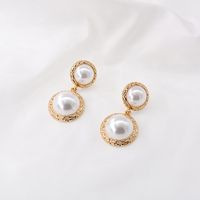 S925 Silver Post Korean New Lady Round Baroque Sterling Silver Pearl Earrings Nihaojewelry Wholesale main image 5