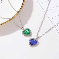 New Classic Titanic Crystal Gem Love Necklace Wholesale Nihaojewelry main image 3