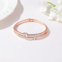 New Bracelets Nihaojewelry Wholesale Double-layer Diamond Bracelet Simple Square Triangle Stitching Zircon Bracelet main image 4