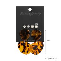 New Popular Geometric Acrylic Sheet Tassel Earrings Combined Pearl Earrings Set Nihaojewelry Wholesale sku image 2
