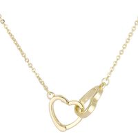 Korean Fashion Sweet Heart And Heart Copper Necklace Nihaojewelry Wholesale sku image 3
