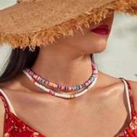 New Simple Bohemian Fashion Terracotta Necklace Color Choker Neck Chain Nihaojewelry Wholesale main image 1