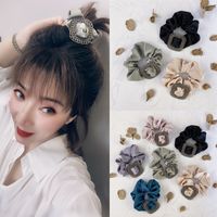 Korean Girl High Elastic Silk Hair Ring New Bm Ponytail Tie Head Release Art Czech Square Hair Scrunchies Nihaojewelry Wholesale main image 2