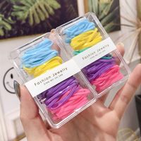 Korea New Simple Portable High Elastic Disposable Hair Rope Set Color Black Boxed Cheap Scrunchies Wholesale main image 5