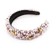New Fashion Luxury Crystal Beaded Metal Flower Headband Nihaojewelry Wholesale main image 3