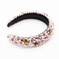 New Fashion Luxury Crystal Beaded Metal Flower Headband Nihaojewelry Wholesale main image 4