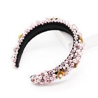 New Fashion Luxury Crystal Beaded Metal Flower Headband Nihaojewelry Wholesale main image 6