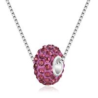 Fashion Necklace Full Diamond Soft Ceramic Large Hole Bead Diamond Ball Pendant Necklace Nihaojewelry Wholesale sku image 1