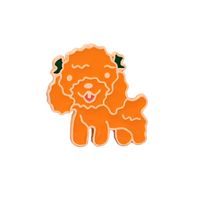 Cartoon Cute Brooch Dog Poodle Golden Retriever Wangxing Man Brooch Clothing Accessories Nihaojewelry Wholesale sku image 1