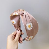 Korea Cute Hair Band Small Daisy Flowers Wide-sided Hook Cross Headband Nihaojewelry Wholesale sku image 5