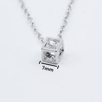 New Fashion Love Magic Square Zircon Crystal Necklace Nihaojewelry Wholesale main image 4